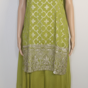 Spaghetti Banarasi top with skirt palazzo